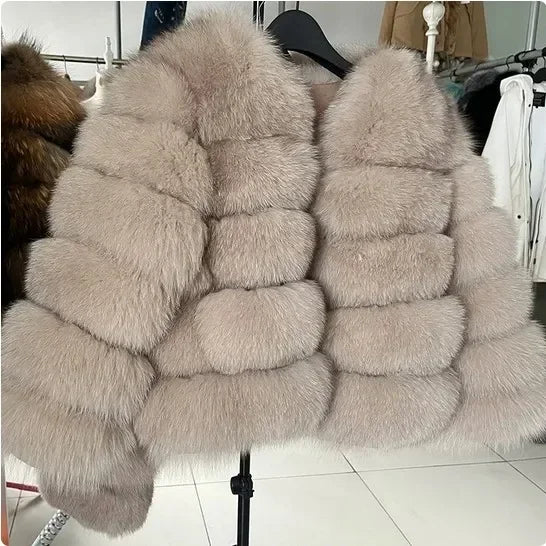 Faux Fox Fur Coat