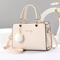 Casual Solid Color PU Leather Small Square Handbag