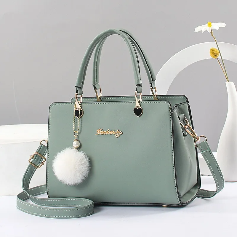 Casual Solid Color PU Leather Small Square Handbag