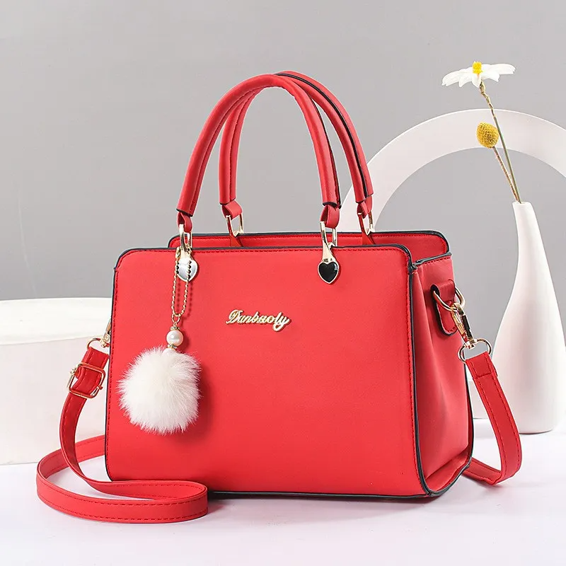 Casual Solid Color PU Leather Small Square Handbag