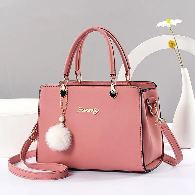Casual Solid Color PU Leather Small Square Handbag